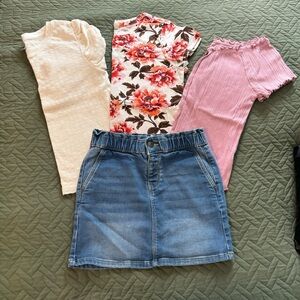Girls tops and skirt lot